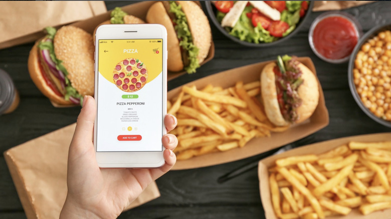 food delivery app screen