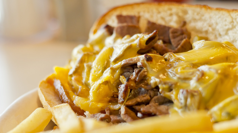 Cheesesteak and fries