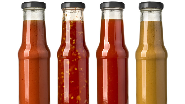 different hot sauces