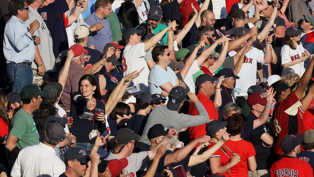 Red Sox fans sing Sweet Caroline