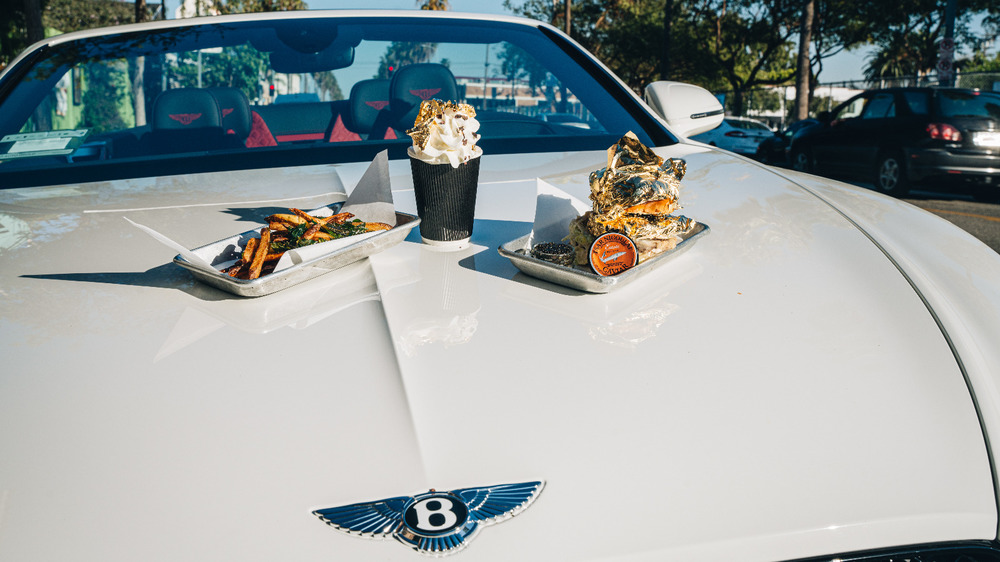 Adrift burger sits on Bentley convertible