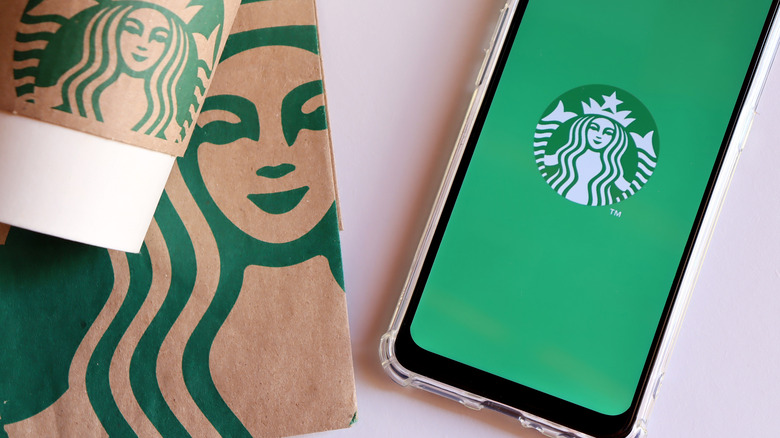 Starbucks app on phone
