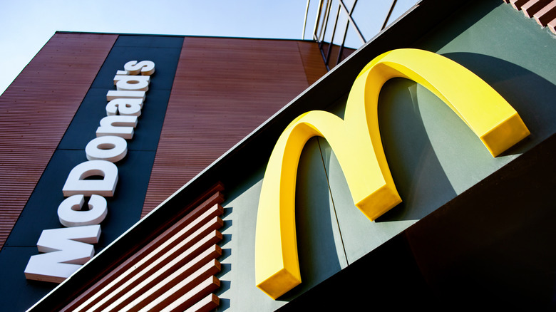 McDonald's logo on storefront