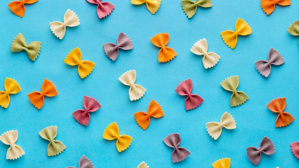 colorful bow tie pasta