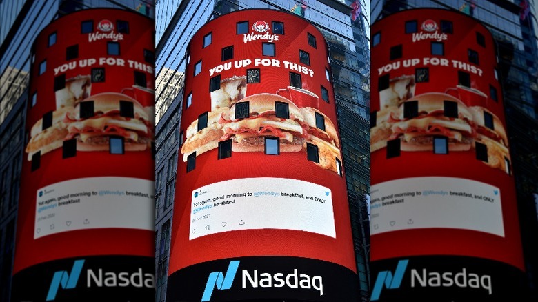 Wendy's advertisement in Times Square