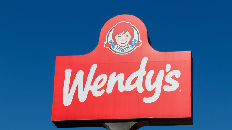 Wendy's signage blue sky