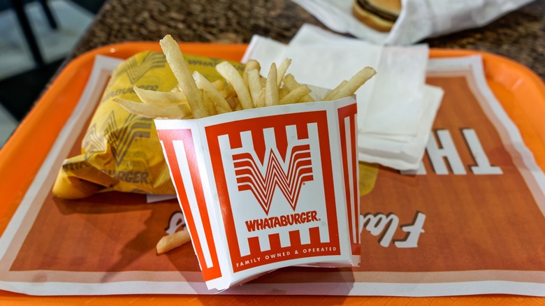 A Whataburger meal, with fries