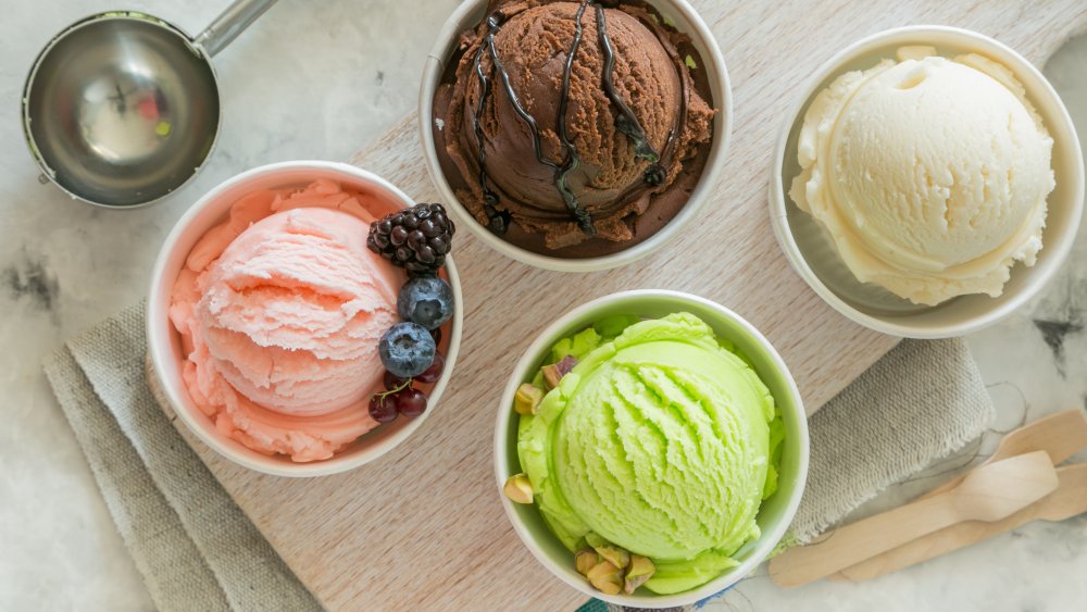 Ice cream in bowls