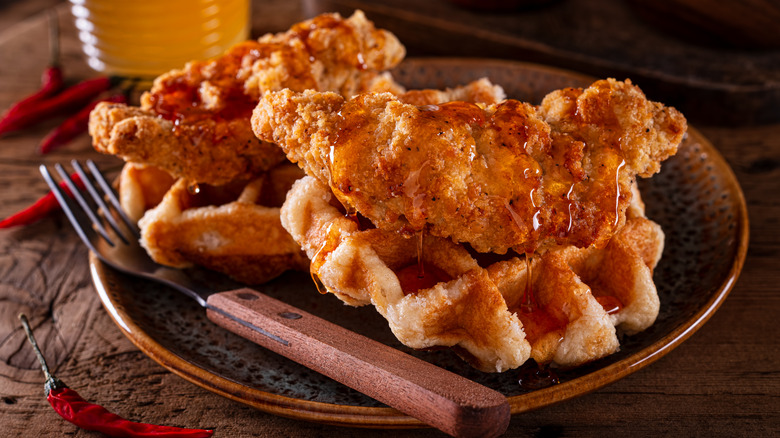 chicken and waffles