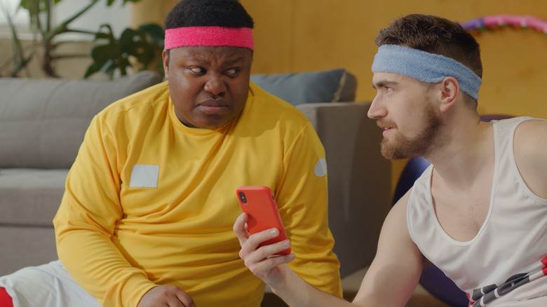 Watching a video in disgust