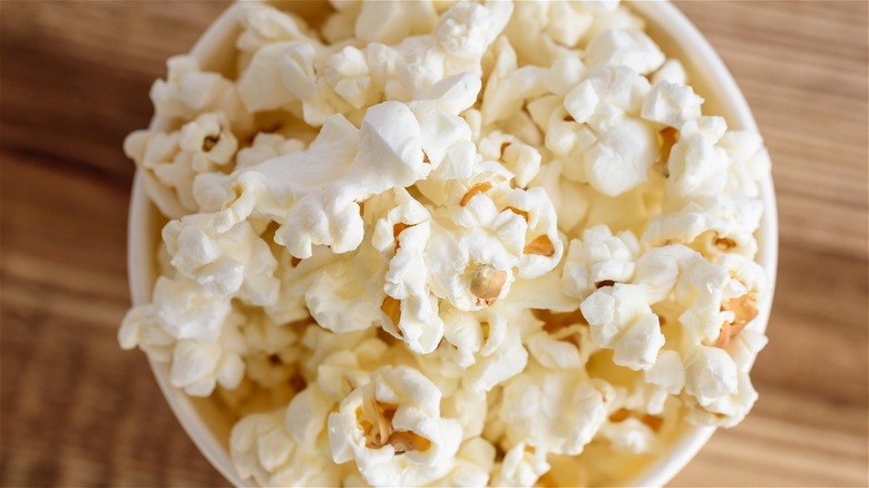 bowl of popcorn on table