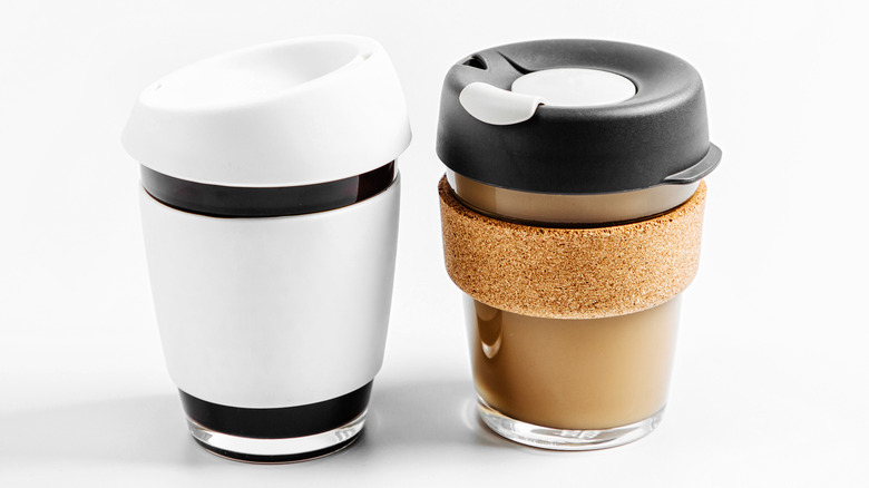 Two to-go coffee cups