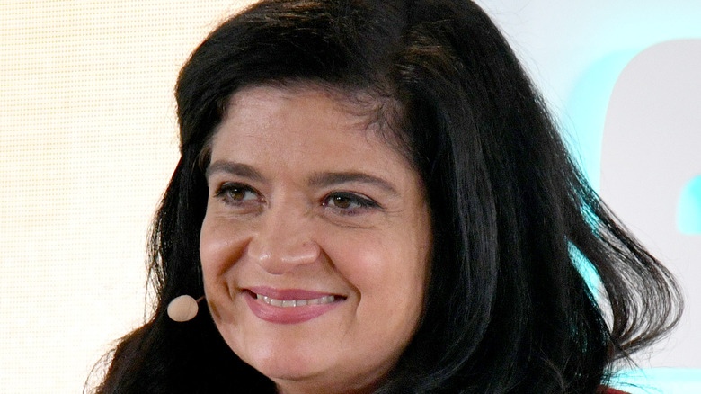 Alex Guarnaschelli wearing pink lipstick