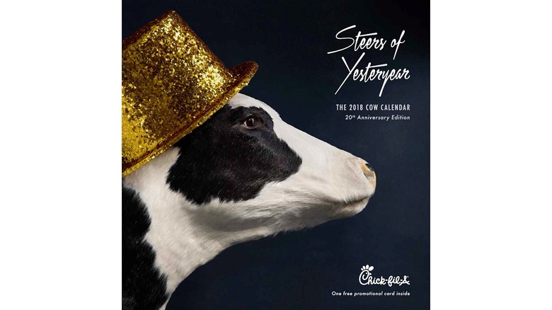 CFA calendar cow with hat
