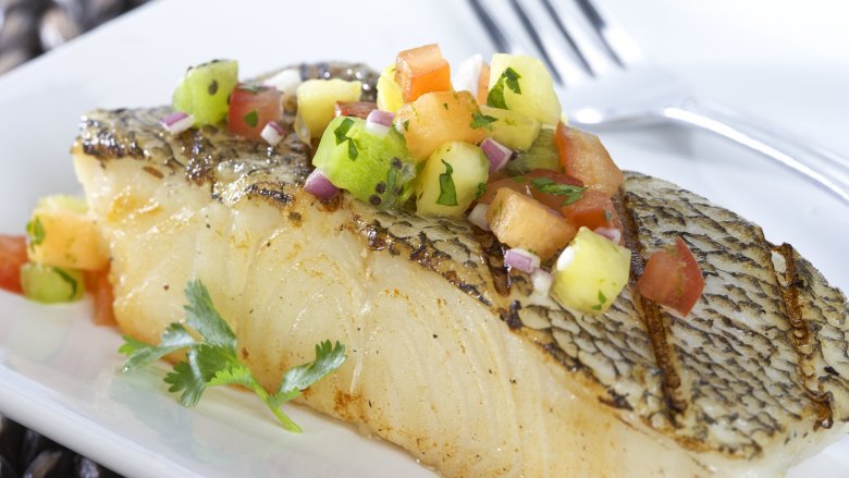 Chilean sea bass dish