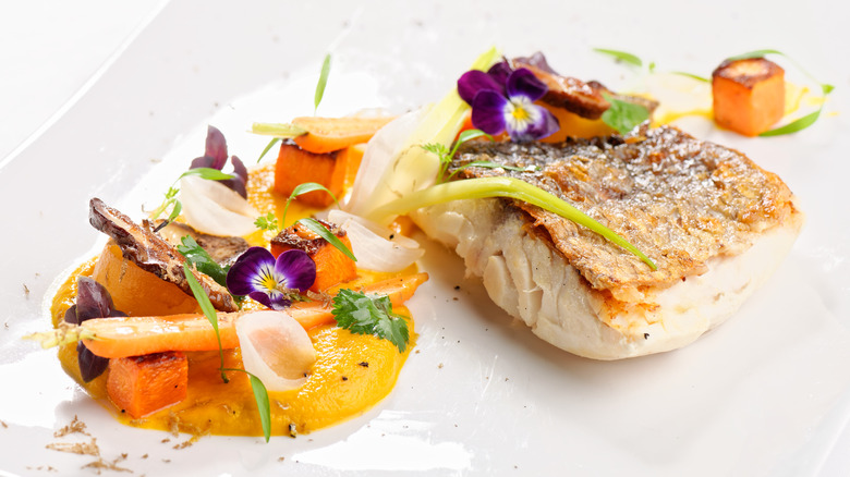 fish fillet with crispy skin
