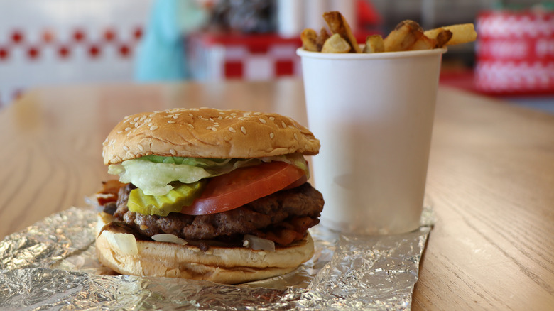 Five Guys burger and fries