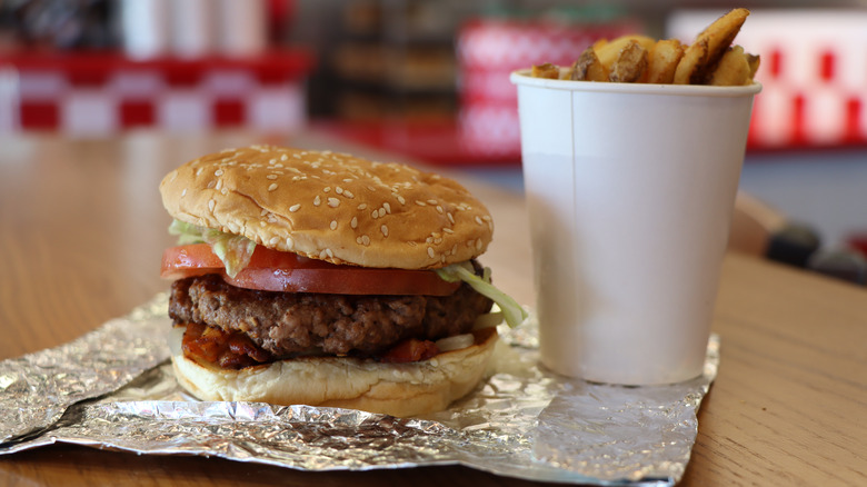 Five Guys burger and fries