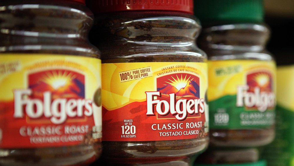 Folgers Coffee in jars