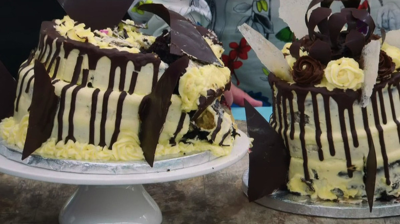 toppled cake