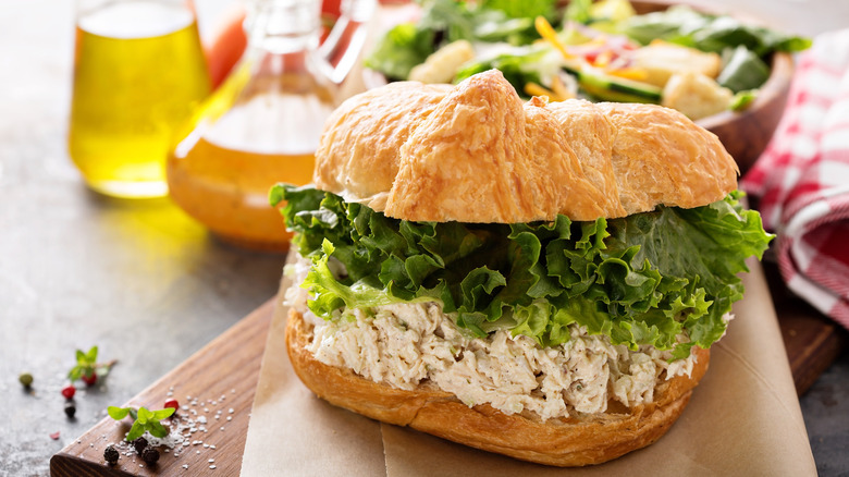 Chicken salad croissant