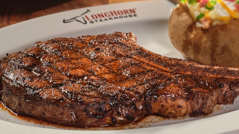 LongHorn Steakhouse steak and potato