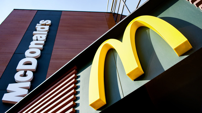 McDonald's exterior with Golden Arches logo