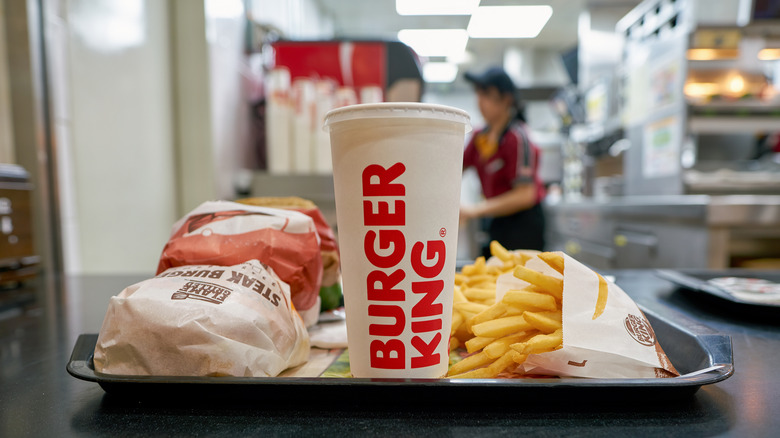 Burger King employee at work