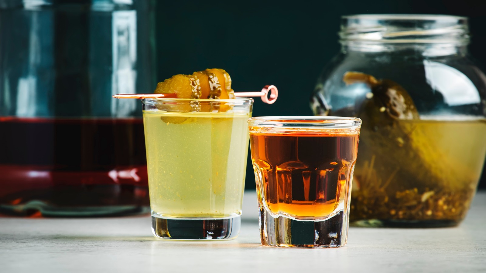 The Reason People Mix Whiskey With Pickle Juice
