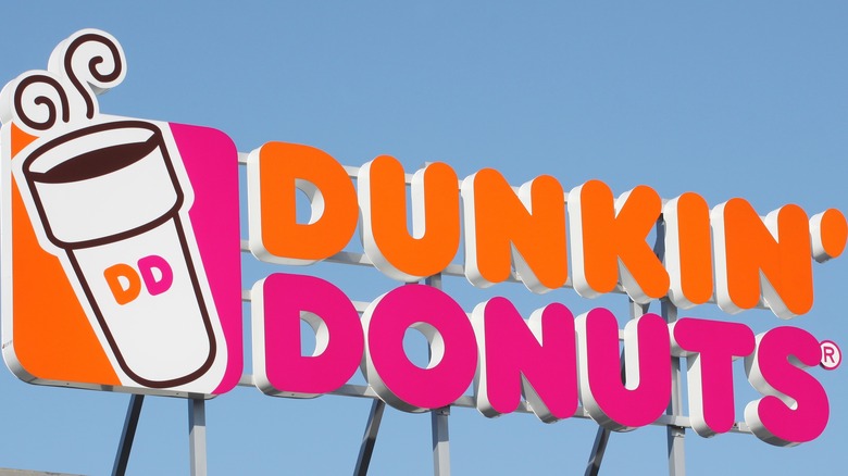 Dunkin' Donuts logo sign