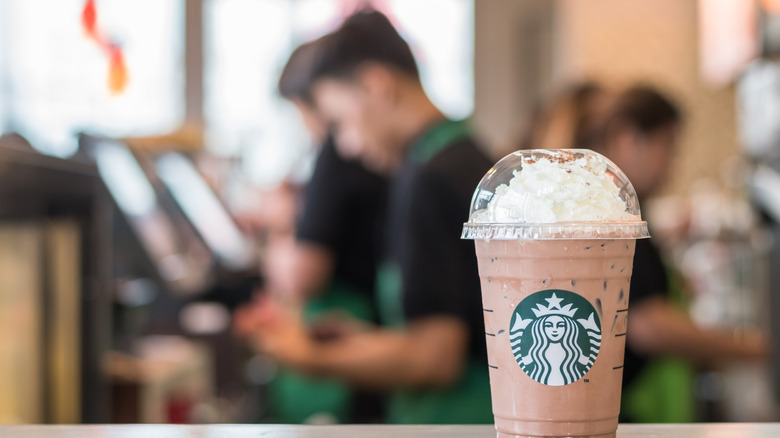 Starbucks frappuccino inside store