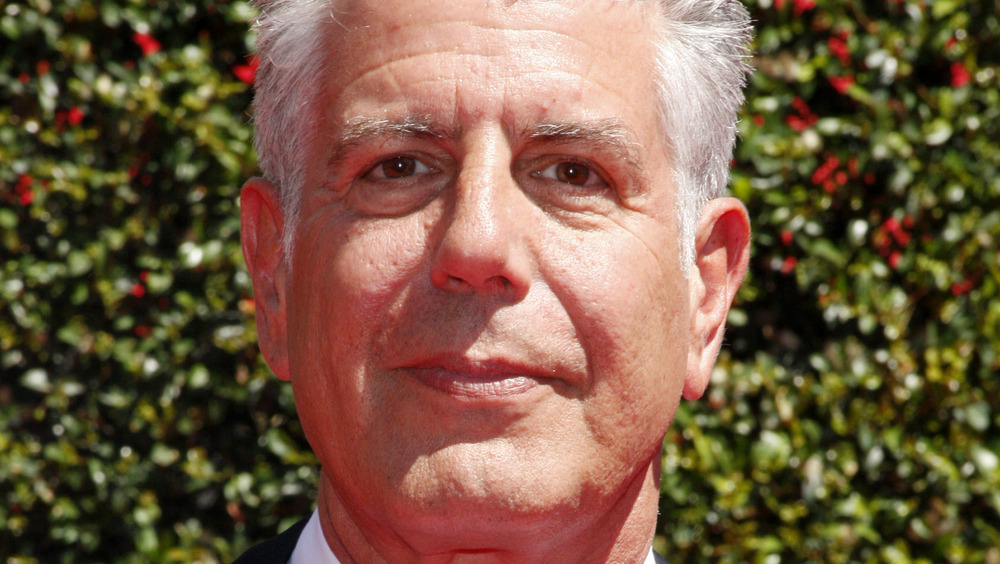 A close-up of Anthony Bourdain
