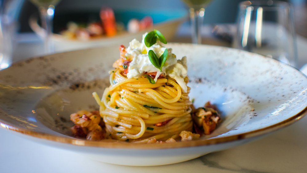 A pasta dish