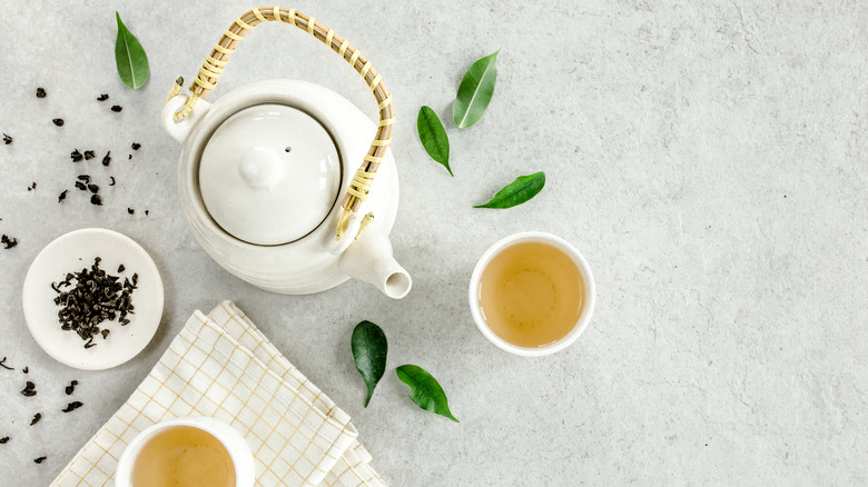 Zen green tea display