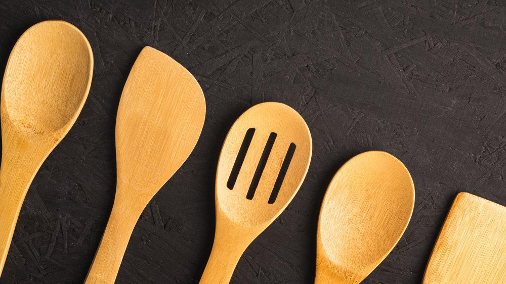 wooden kitchen utensils 