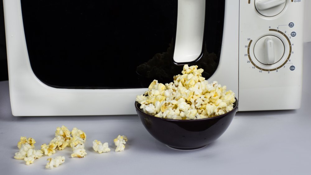 Microwave and popcorn
