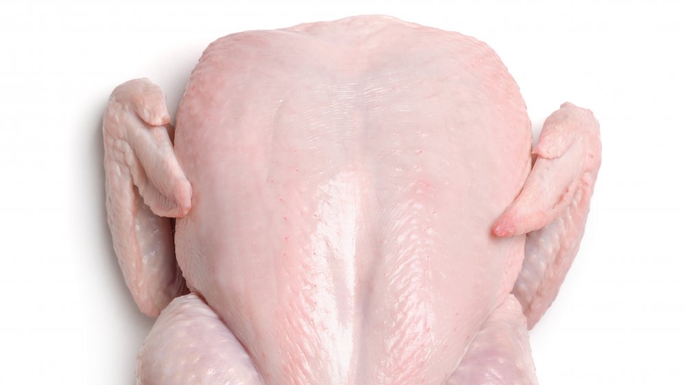 Uncooked whole turkey