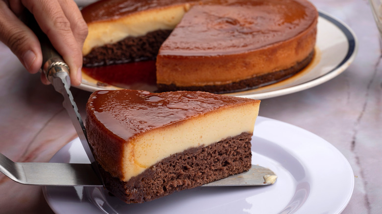 Perfectly cooked flan cake