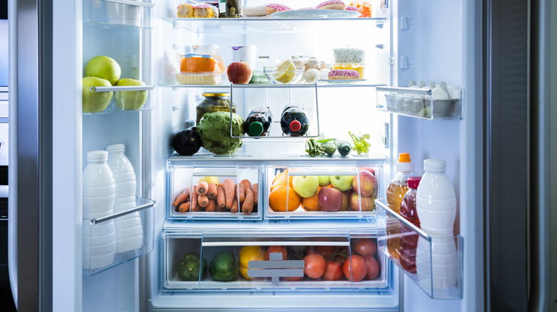 Inside of a refridgerator