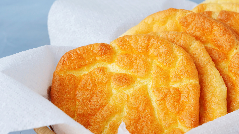 cloud bread in a basket