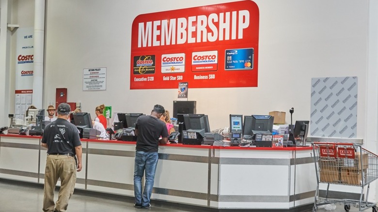 Membership desk at Costco