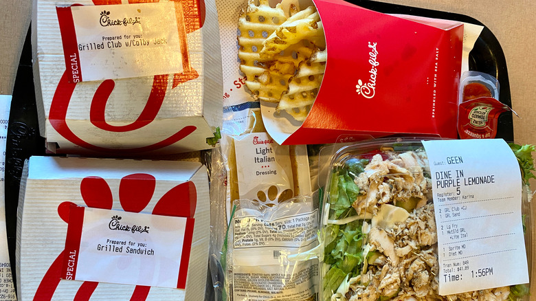 Chik-Fil-A meal with receipt