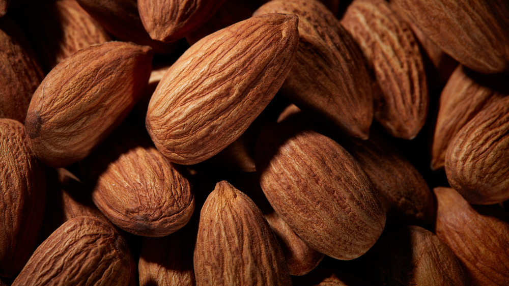Almonds piled up