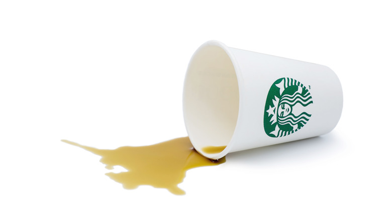 Spilled Starbucks drink