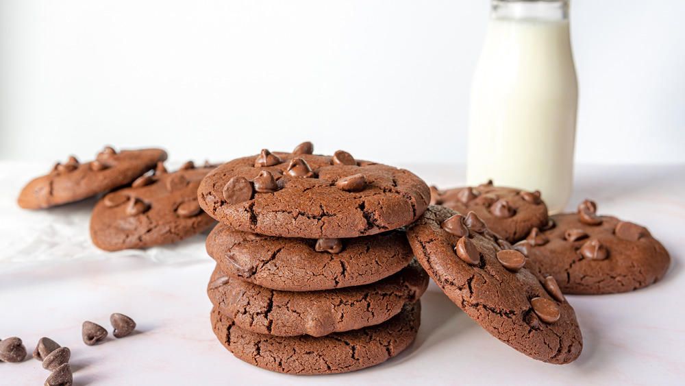 rich double chocolate chip cookies