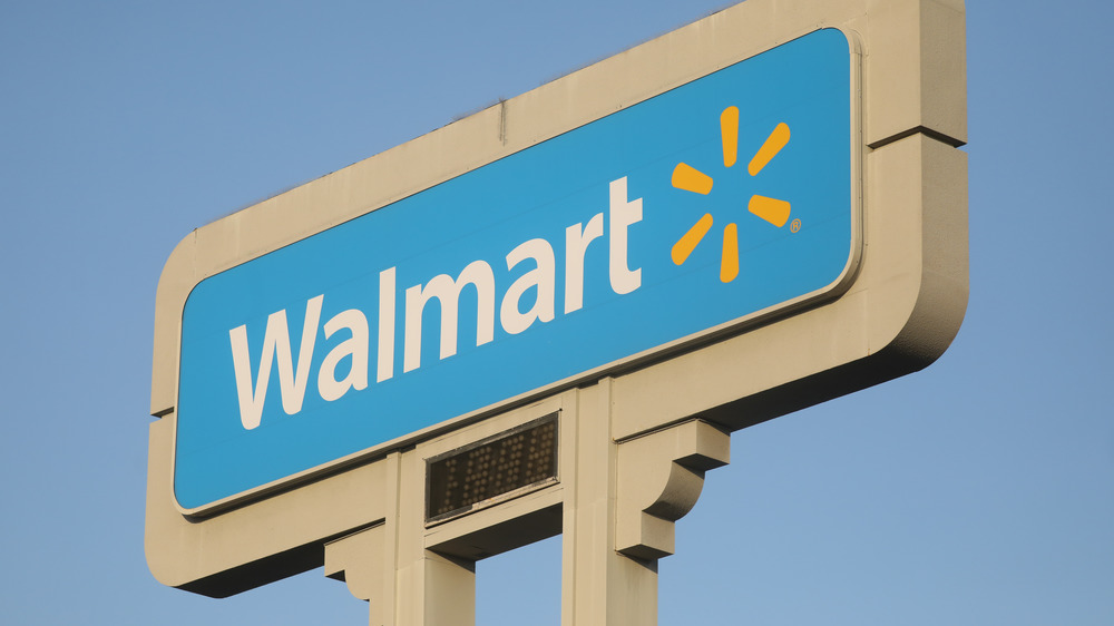 Walmart sign and blue sky