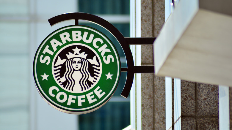 Starbucks sign on building