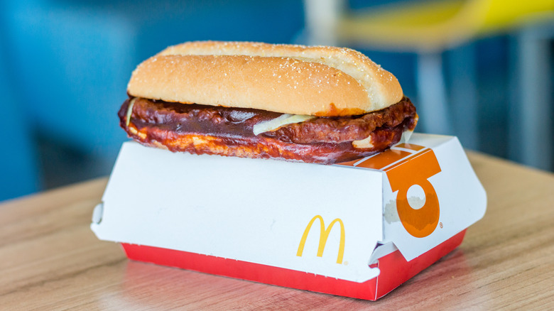 McDonald's McRib sandwich