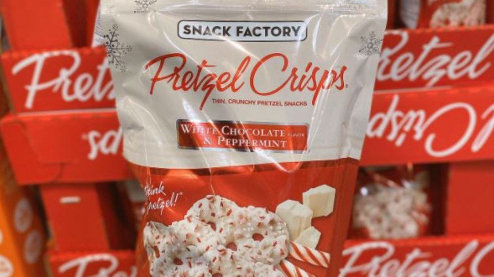 Snack Factory white chocolate peppermint pretzel crisps