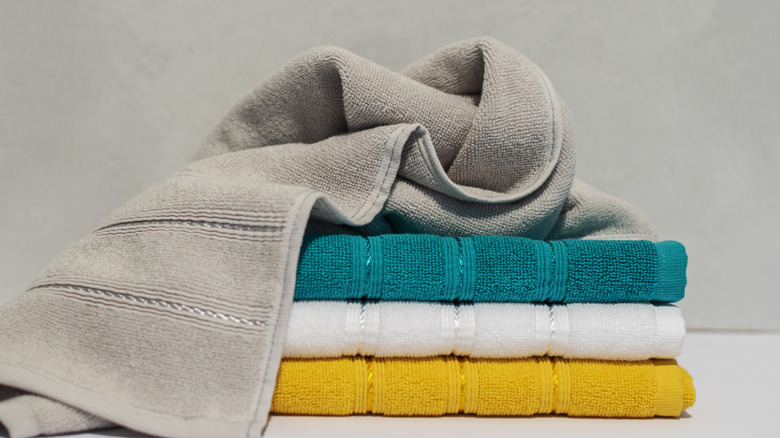 Stack of clean towels